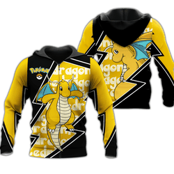 Anime Dragonite Zip Hoodie Costume Shirt Fan Gift Idea Perfect And Unique Gifts For Otaku Anime Fans On Christmas