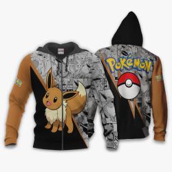 Anime Eevee Hoodie Custom Anime Mix Manga Perfect And Unique Gifts For Otaku Anime Fans On Christmas