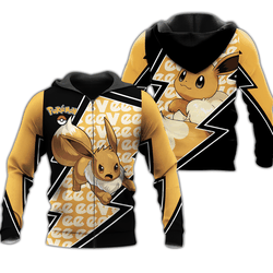Anime Eevee Zip Hoodie Costume Shirt Fan Gift Idea Perfect And Unique Gifts For Otaku Anime Fans On Christmas