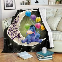 Anime Eeyore Premium Fleece Sherpa Blanket Perfect And Unique Gifts For Family On Christmas Holiday