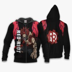 Anime Eijiro Kirishima Hoodie Custom Anime My Hero Academia Perfect And Unique Gifts For Otaku Anime Fans On Christmas