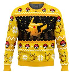 Electric Monster Pokemon Ugly Christmas Sweater Perfect And Unique Gifts For Adults Kids On Christmas