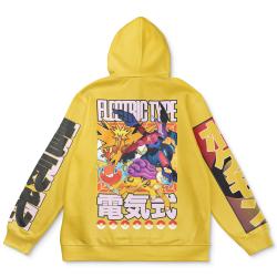 Anime Electric Type Pokemon Streetwear Hoodie Perfect And Unique Gifts For Otaku Anime Fans On Christmas