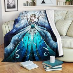 Anime Elsa Frozen Premium Fleece Sherpa Blanket 2 Perfect And Unique Gifts For Family On Christmas