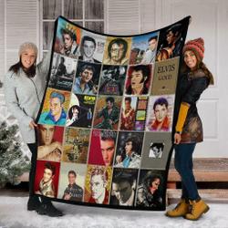 Elvis Presley Version 3D Quilt Fleece Sherpa Blanket Perfect Gifts For Family On Christmas