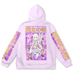 Anime Emilia Re: Zero Streetwear Hoodie Perfect And Unique Gifts For Otaku Anime Fans On Christmas