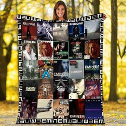 Music Eminem Slim Shady Hip Hop Fleece Sherpa Blanket Perfect And Unique Gifts For Family On Christmas