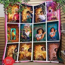 Movie Encanto Disney Mirabel Movie Cartoon Quilt Fleece Sherpa Blanket Perfect Gifts For Family On Christmas