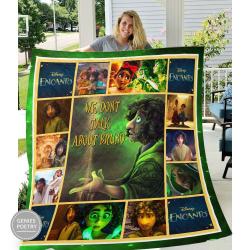 Music Encanto We Don't Talk About Bruno Disney Cartoon Movie Quilt Fleece Sherpa Blanket Perfect Gifts For Family On Christmas