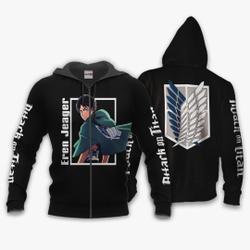 Anime Eren Jeager Hoodie Attack On Titan Anime Shirts Jacket Perfect And Unique Gifts For Otaku Anime Fans On Christmas