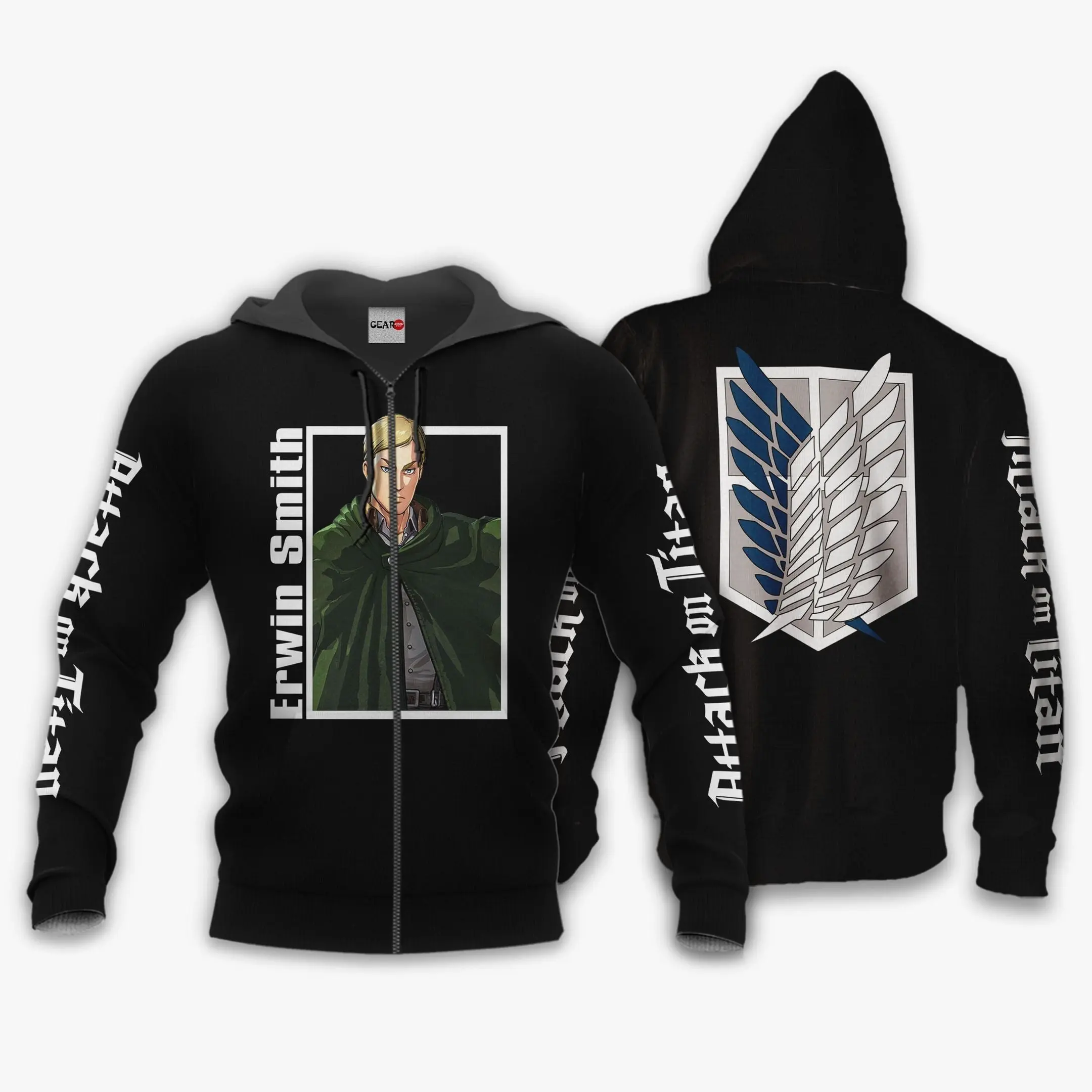 Anime Erwin Smith Hoodie Attack On Titan Anime Shirts Jacket Perfect And Unique Gifts For Otaku Anime Fans On Christmas