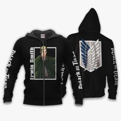 Anime Erwin Smith Hoodie Attack On Titan Anime Shirts Jacket Perfect And Unique Gifts For Otaku Anime Fans On Christmas