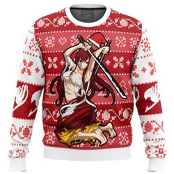 Erza Scarlet Fairy Tail Ugly Christmas Sweater Perfect And Unique Gifts For Adults Kids On Christmas