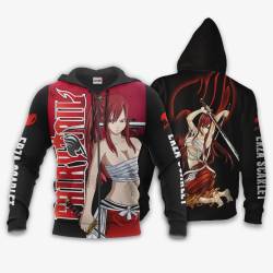 Anime Erza Scarlet Hoodie Anime Perfect And Unique Gifts For Otaku Anime Fans On Christmas