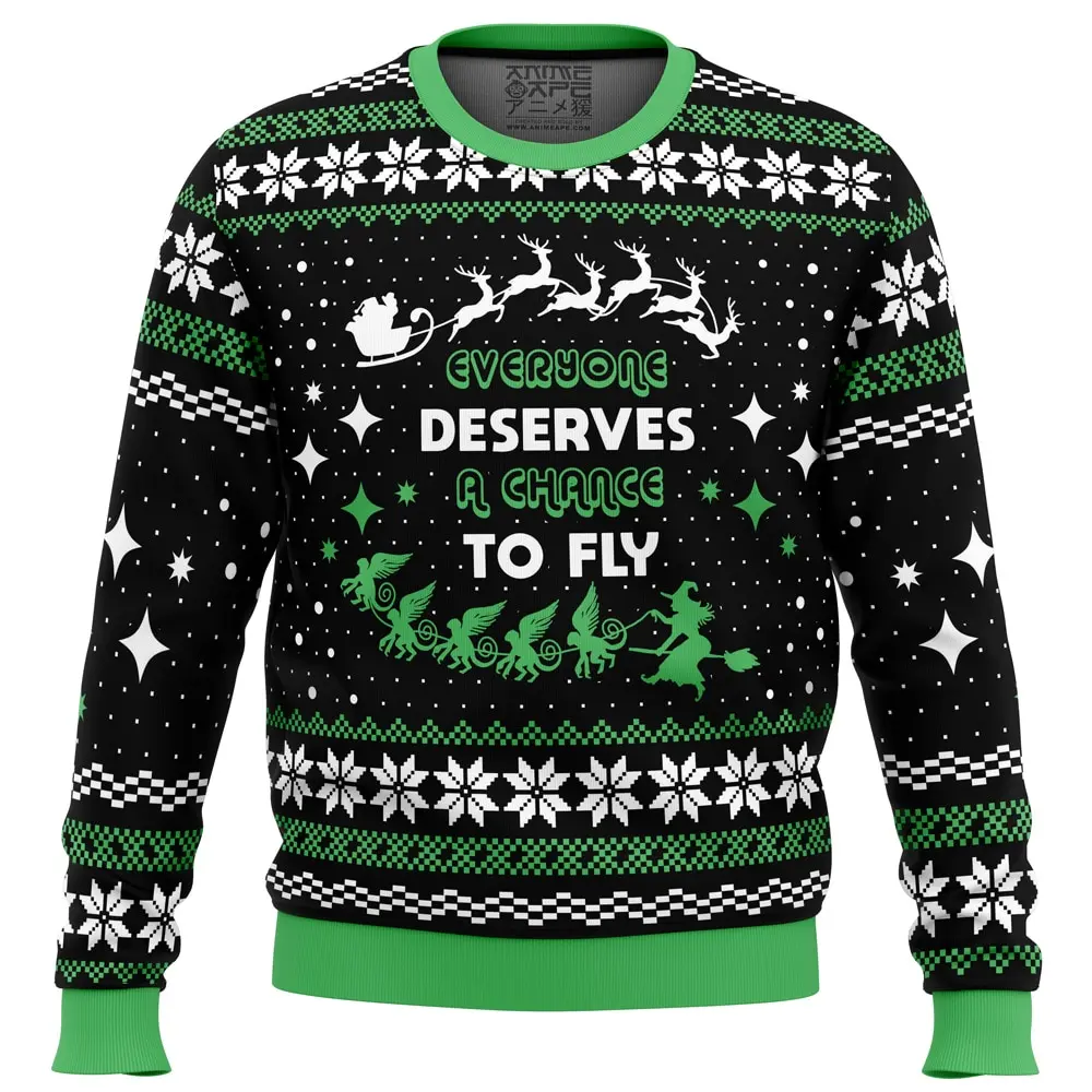 Everyone Deserves to Fly Wicked and Christmas Ugly Christmas Sweater Perfect And Unique Gifts For Adults Kids On Christmas