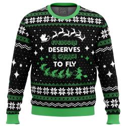 Everyone Deserves to Fly Wicked and Christmas Ugly Christmas Sweater Perfect And Unique Gifts For Adults Kids On Christmas