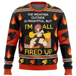 Fairy Tail Natsu fired up Ugly Christmas Sweater Perfect And Unique Gifts For Adults Kids On Christmas