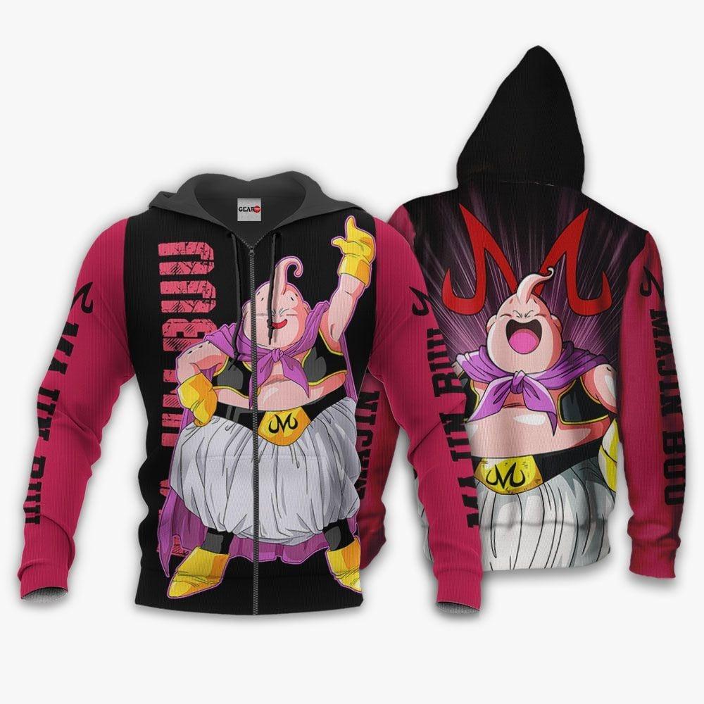 Anime Fat Majin Buu Hoodie Costume Anime Zip Jacket Perfect And Unique Gifts For Otaku Anime Fans On Christmas