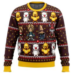 Final Fantasy Classic 8bit Ugly Christmas Sweater Perfect And Unique Gifts For Adults Kids On Christmas