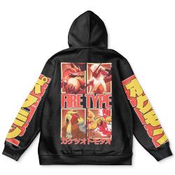 Anime Fire Type Pokemon Streetwear Hoodie Perfect And Unique Gifts For Otaku Anime Fans On Christmas