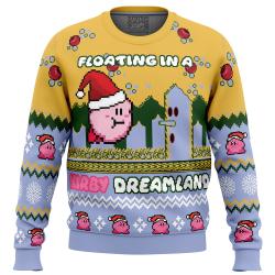 Floating in a Kirby Dreamland Ugly Christmas Sweater Perfect And Unique Gifts For Adults Kids On Christmas