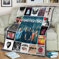 Music Foo Fighters Album Covers Quilt Fleece Sherpa Blanket Perfect Gifts For Family On Christmas