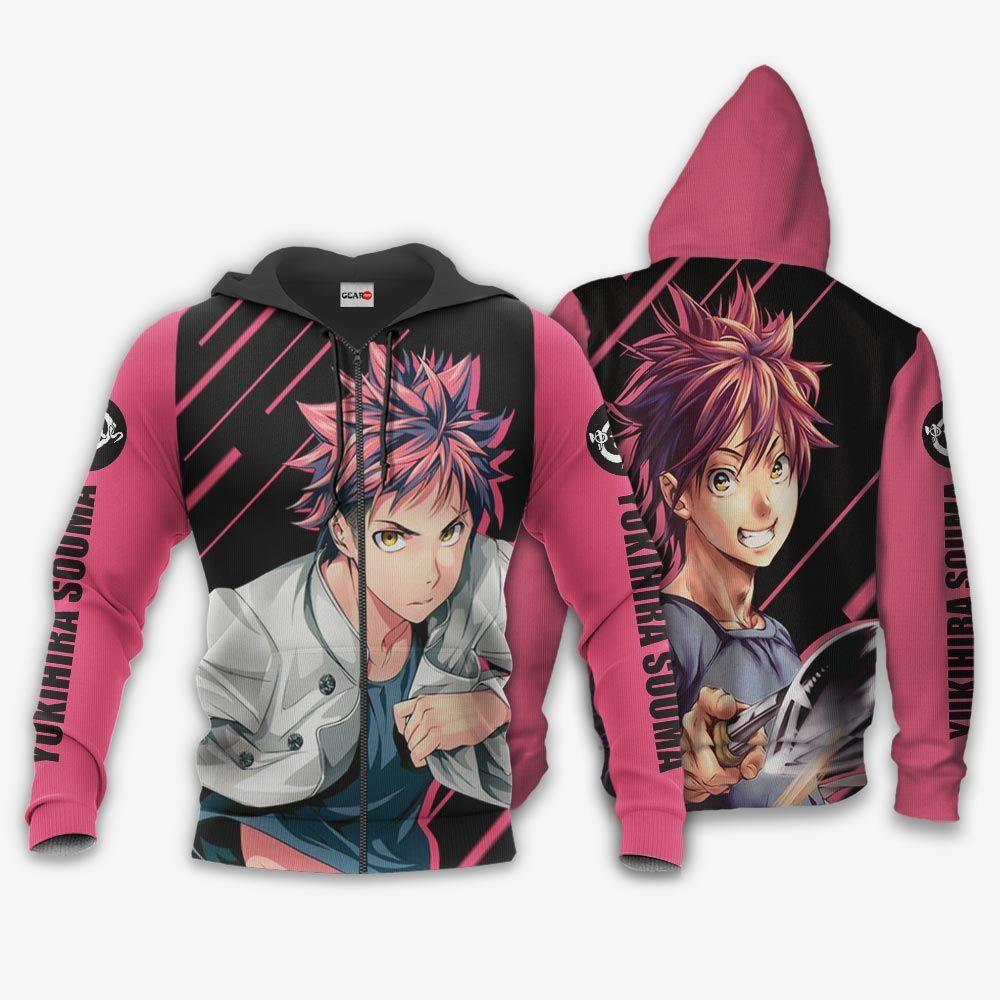 Anime Food Wars Yukihira Souma Hoodie Shokugeki no Soma Anime Shirt Perfect And Unique Gifts For Otaku Anime Fans On Christmas