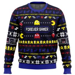 Forever Gamer Christmas Pac-Man Ugly Christmas Sweater Perfect And Unique Gifts For Adults Kids On Christmas