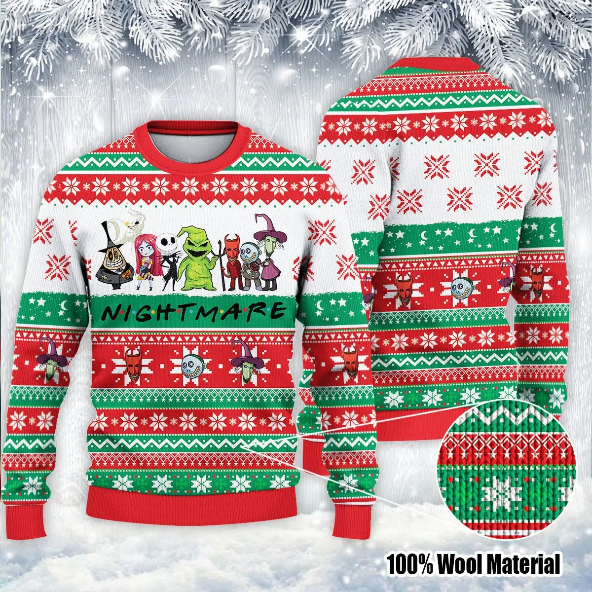 Friends Nightmare Halloween Ugly Christmas Sweater Perfect And Unique Gifts For Adults Kids On Christmas