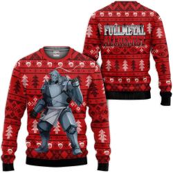 Fullmetal Alchemist Alphonse Elric Ugly Christmas Sweater Custom For Anime Fans Perfect And Unique Gifts For Adults On Christmas