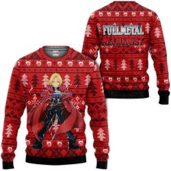 Fullmetal Alchemist Edward Elric Custom Anime Ugly Christmas Sweater Perfect And Unique Gifts For Adults Kids On Christmas