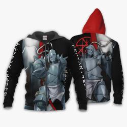 Anime Elric Alphonse Hoodie Custom Fullmetal Alchemist Anime Perfect And Unique Gifts For Otaku Anime Fans On Christmas
