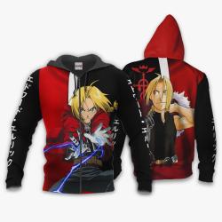 Anime Elric Edward Hoodie Custom Fullmetal Alchemist Anime Perfect And Unique Gifts For Otaku Anime Fans On Christmas