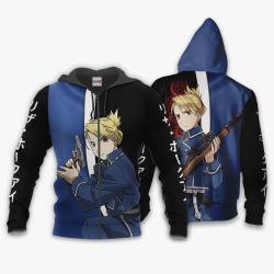 Anime Hawkeye Riza Hoodie Custom Fullmetal Alchemist Anime Perfect And Unique Gifts For Otaku Anime Fans On Christmas