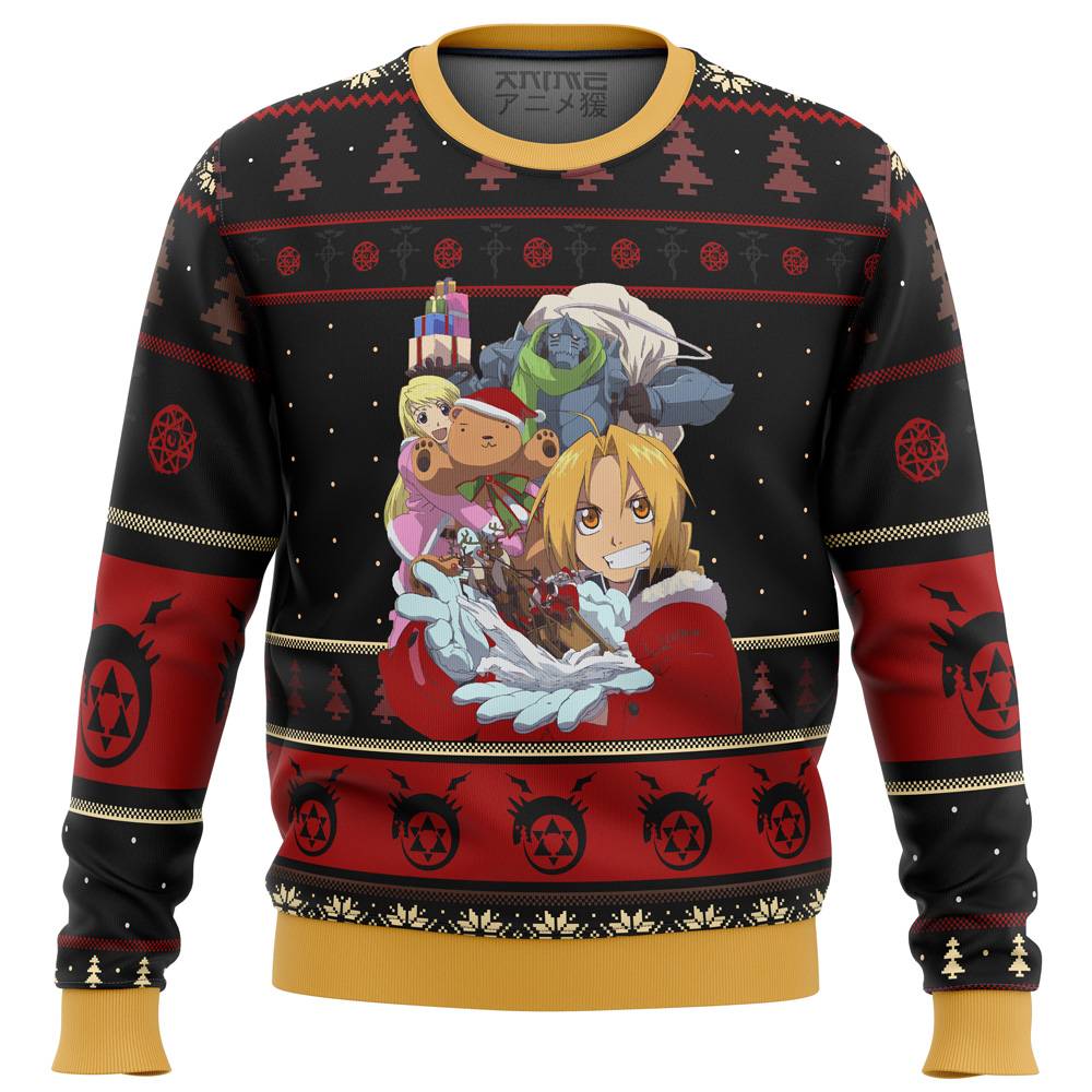 Fullmetal Alchemist Holidays Ugly Christmas Sweater Perfect And Unique Gifts For Adults Kids On Christmas