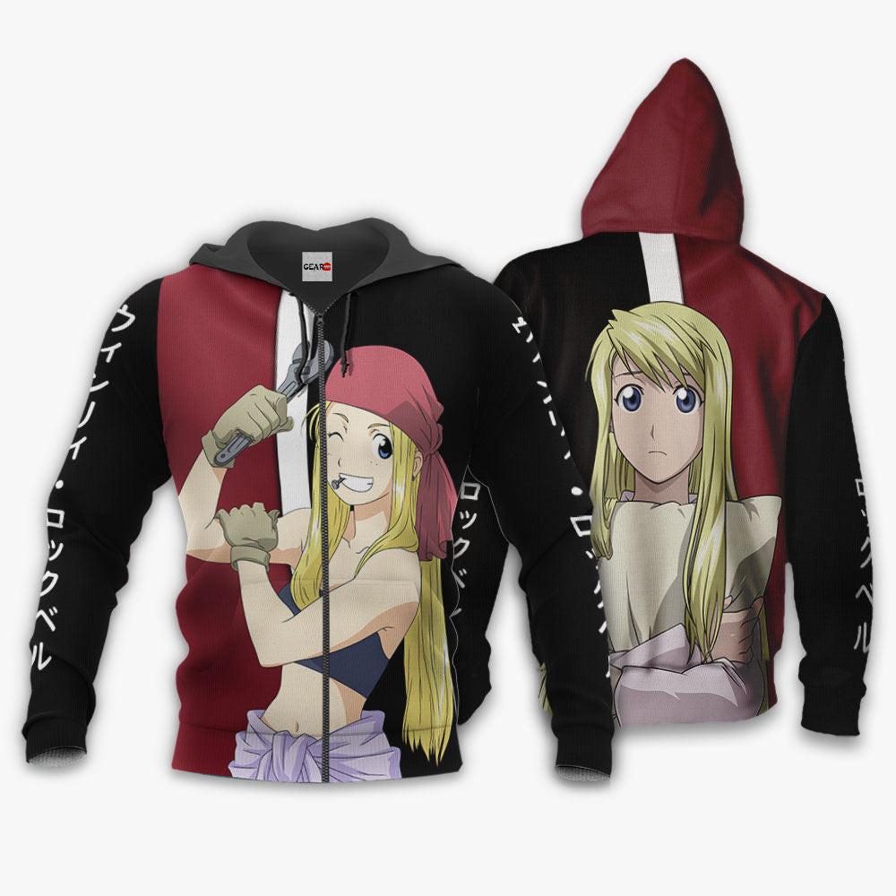 Anime Rockbell Winry Hoodie Custom Fullmetal Alchemist Anime Manga Style Perfect And Unique Gifts For Otaku On Christmas