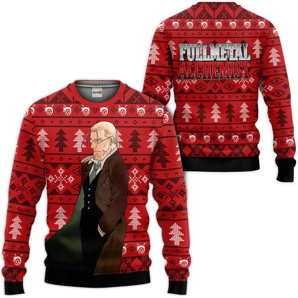 Fullmetal Alchemist Van Hohenheim Custom Anime Ugly Christmas Sweater Perfect And Unique Gifts For Adults Kids On Christmas