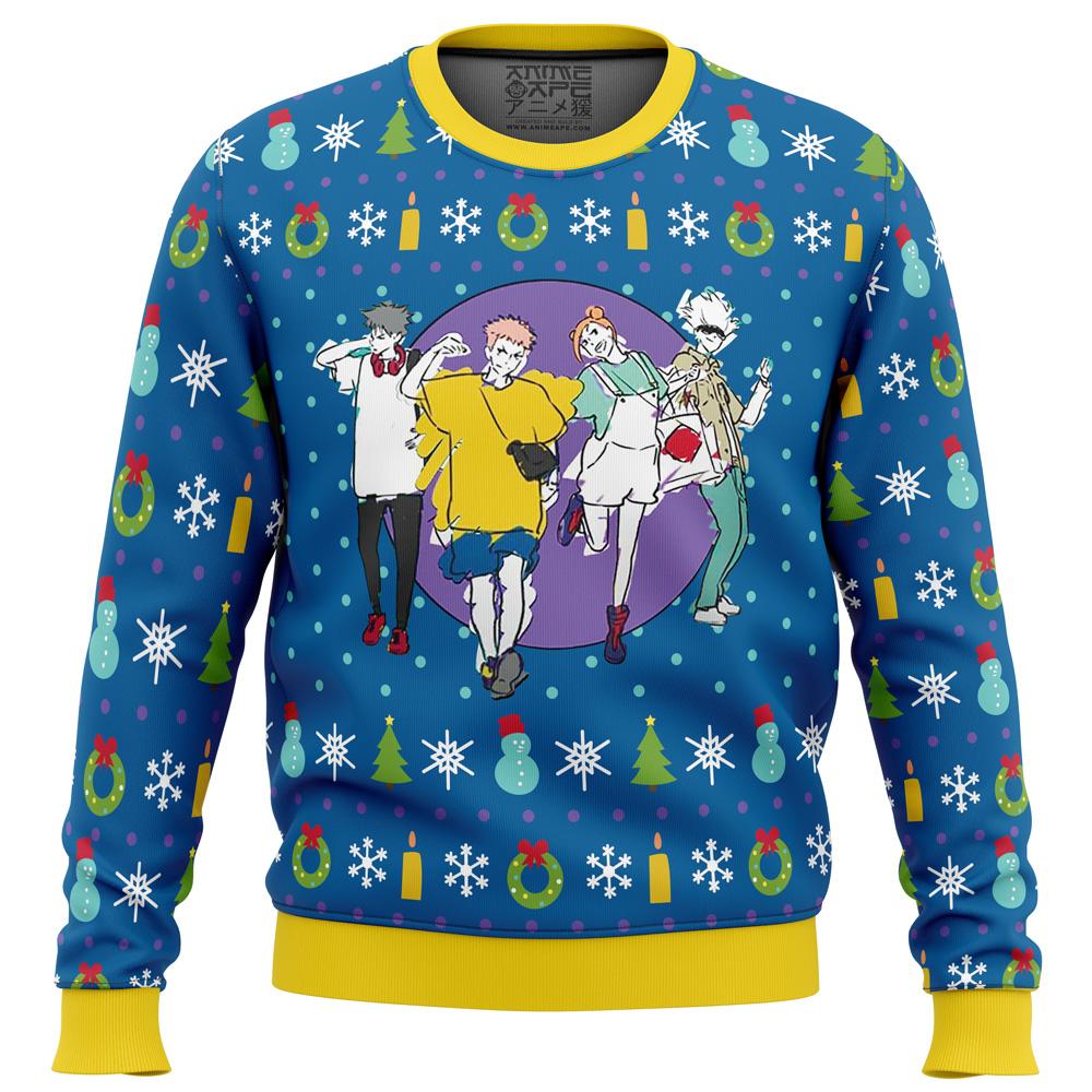 Fun Walk Jujutsu Kaisen Ugly Christmas Sweater Perfect And Unique Gifts For Adults Kids On Christmas