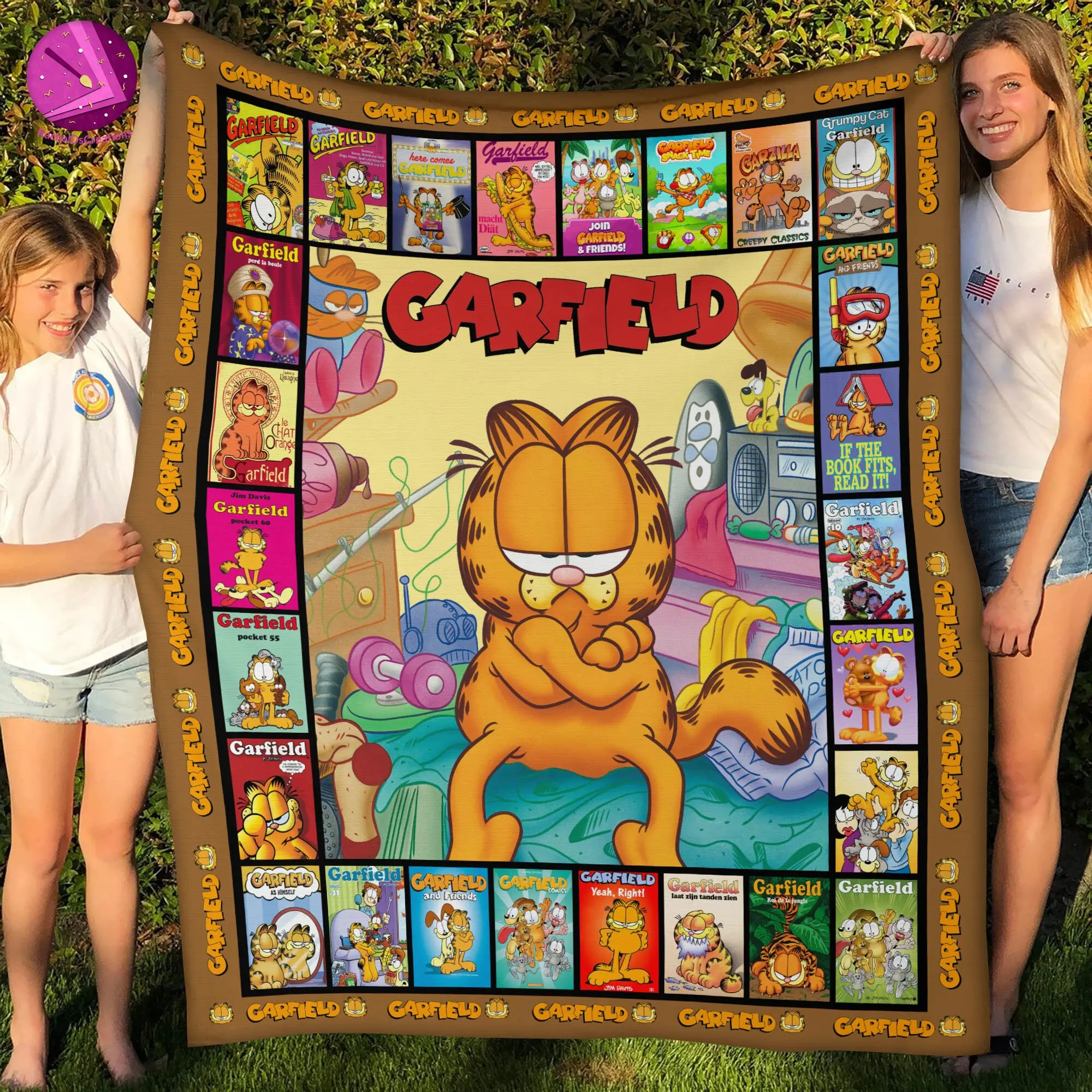 Movie Funny Garfield Fleece Sherpa Blanket Perfect And Unique Gifts For Family On Christmas Holiday
