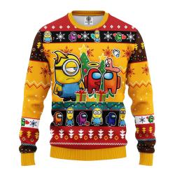 Funny Minions And Among Us Christmas Sweater For Holiday Perfect And Unique Gifts For Adults Kids On Christmas