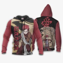 Anime Gaara Hoodie Shirt Anime Zip Jacket Perfect And Unique Gifts For Otaku Anime Fans On Christmas