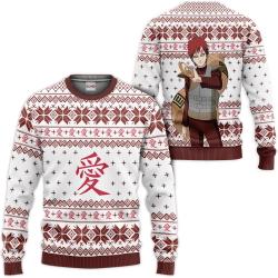 Gaara Ugly Christmas Sweater Custom For Anime Fans VA0822 Perfect And Unique Gifts For Adults Kids On Christmas