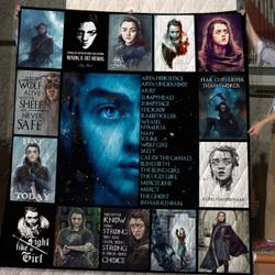 Movie Game Of Thrones All About Arya Stark Bt Quilt Fleece Sherpa Blanket Perfect Gifts For Family On Christmas