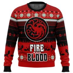 Game of Thrones Fire and Blood Ugly Christmas Sweater Perfect And Unique Gifts For Adults Kids On Christmas