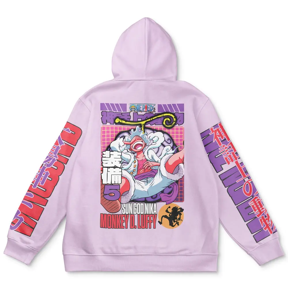 Anime Gear 5th Luffy V2 One Piece Streetwear Hoodie Perfect And Unique Gifts For Otaku Anime Fans On Christmas