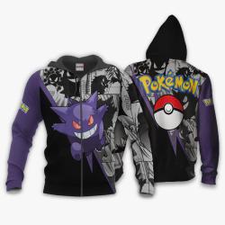 Anime Gengar Hoodie Custom Anime Mix Manga Perfect And Unique Gifts For Otaku Anime Fans On Christmas