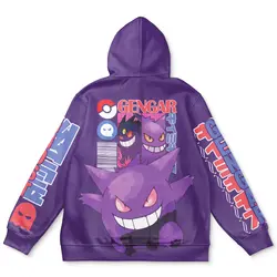 Anime Gengar V4 Pokemon Streetwear Hoodie Perfect And Unique Gifts For Otaku Anime Fans On Christmas