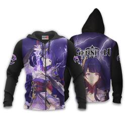 Anime Raiden Shogun Hoodie Custom Genshin Impact Anime Perfect And Unique Gifts For Otaku Anime Fans On Christmas