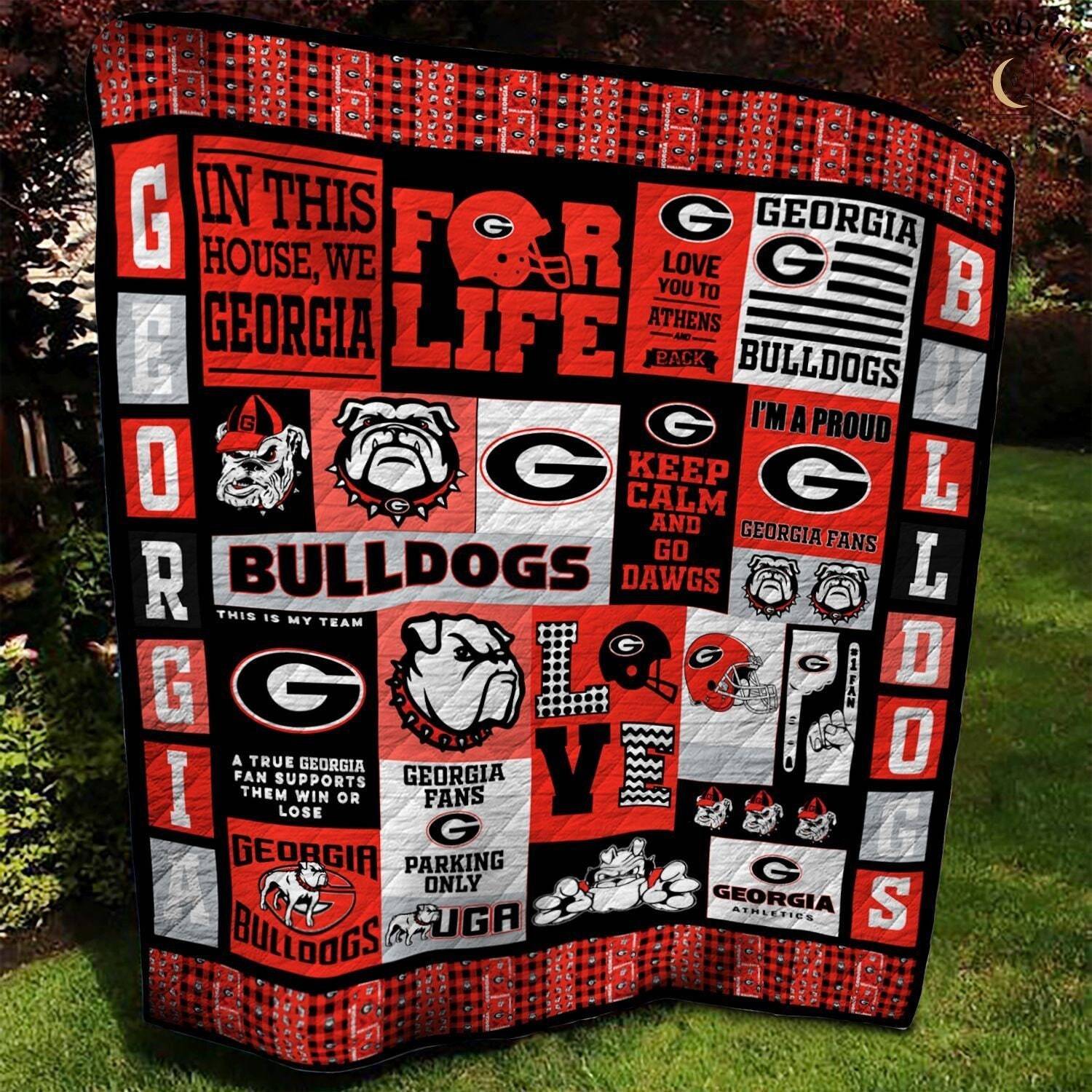Georgia Bulldogs 2021 National Championship Fleece Sherpa Blanket Perfect Gifts For Family On Christmas