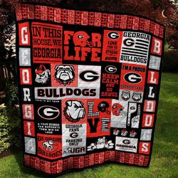 Georgia Bulldogs 2021 National Championship Fleece Sherpa Blanket Perfect Gifts For Family On Christmas